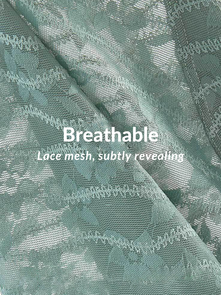 Men's Mid-Rise Sexy Seamless Lace Trunks