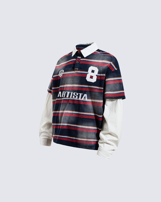 Layered Striped Long Sleeve T-Shirt