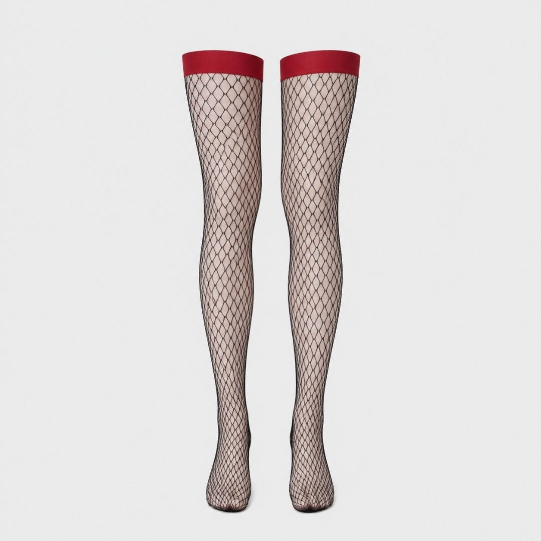 Midnight Mesh Thigh Highs