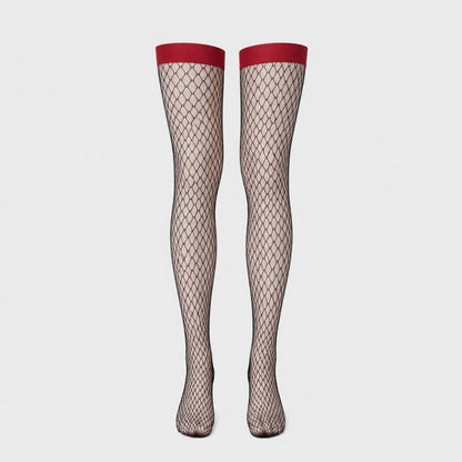 Midnight Mesh Thigh Highs