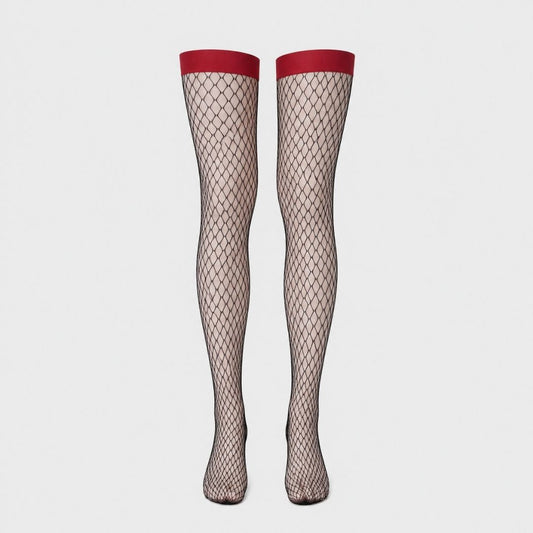 Midnight Mesh Thigh Highs
