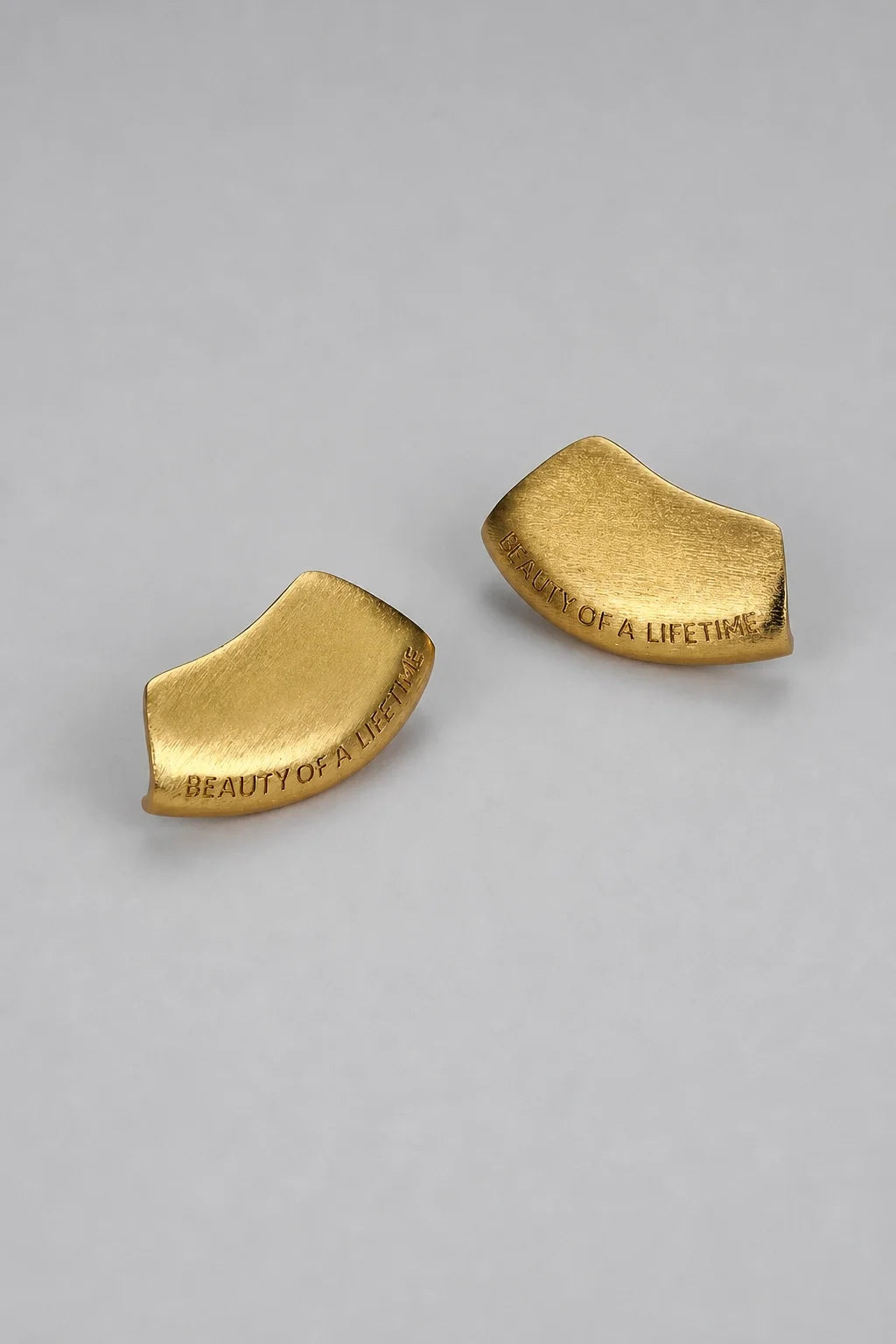 Modern Arc Earrings - Satin Finish Minimalist Jewelry,Unisex Style