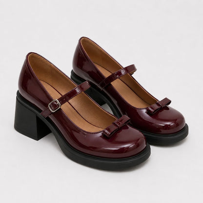 Sweetheart Bow Mary Jane Heels