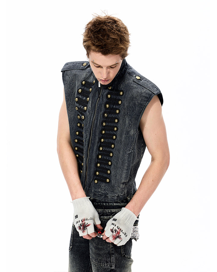 New Napoleon Denim Vest Jacket