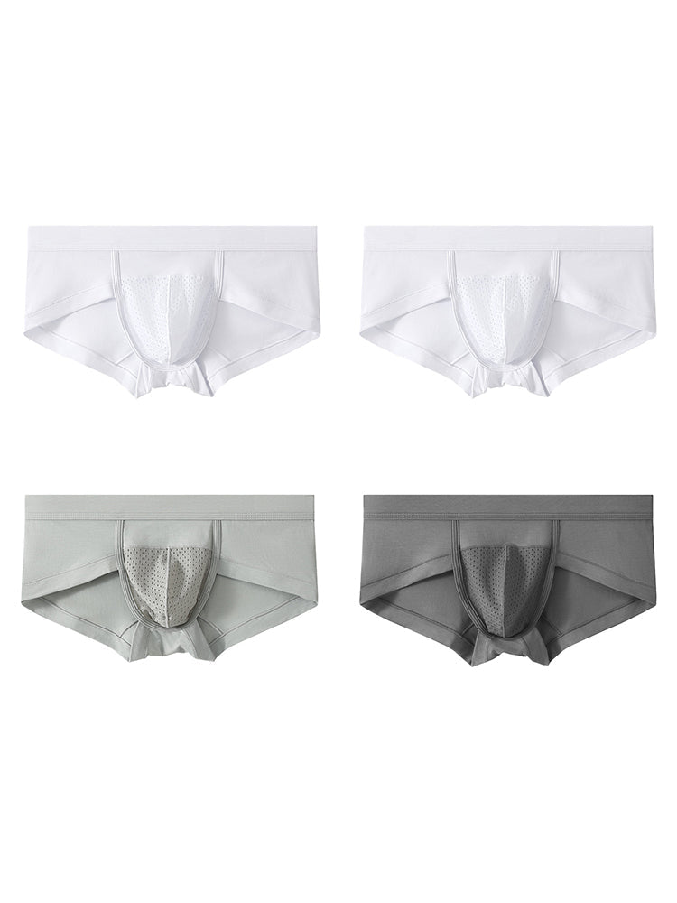 4 Pack Men’s U Convex Mesh Pouch Briefs