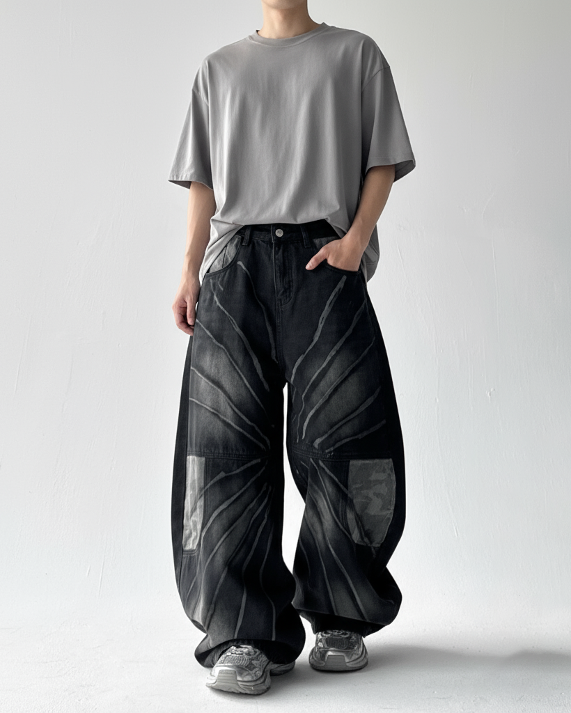 Vintage Camo Washed Blade Jeans