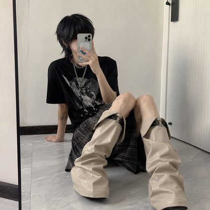 Heartbound Leather Leg Warmers