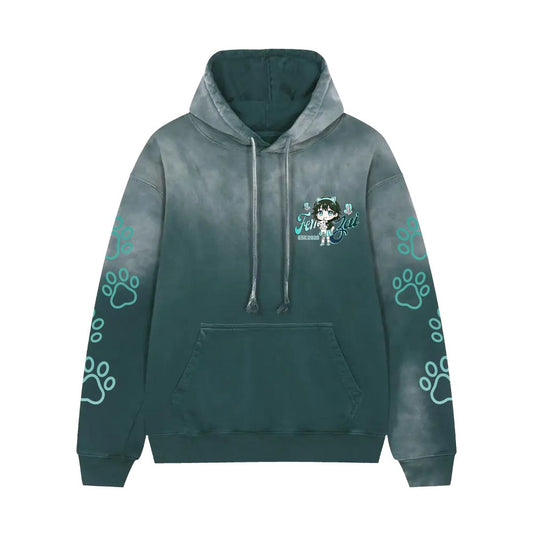 Femzai® Premium Cotton Vintage Mist Ombré Hoodie
