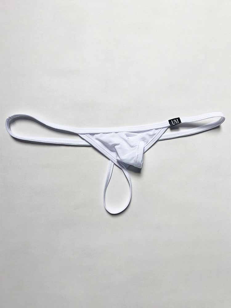 Men's Sexy Elephant Trunk Open Solid Color Thong