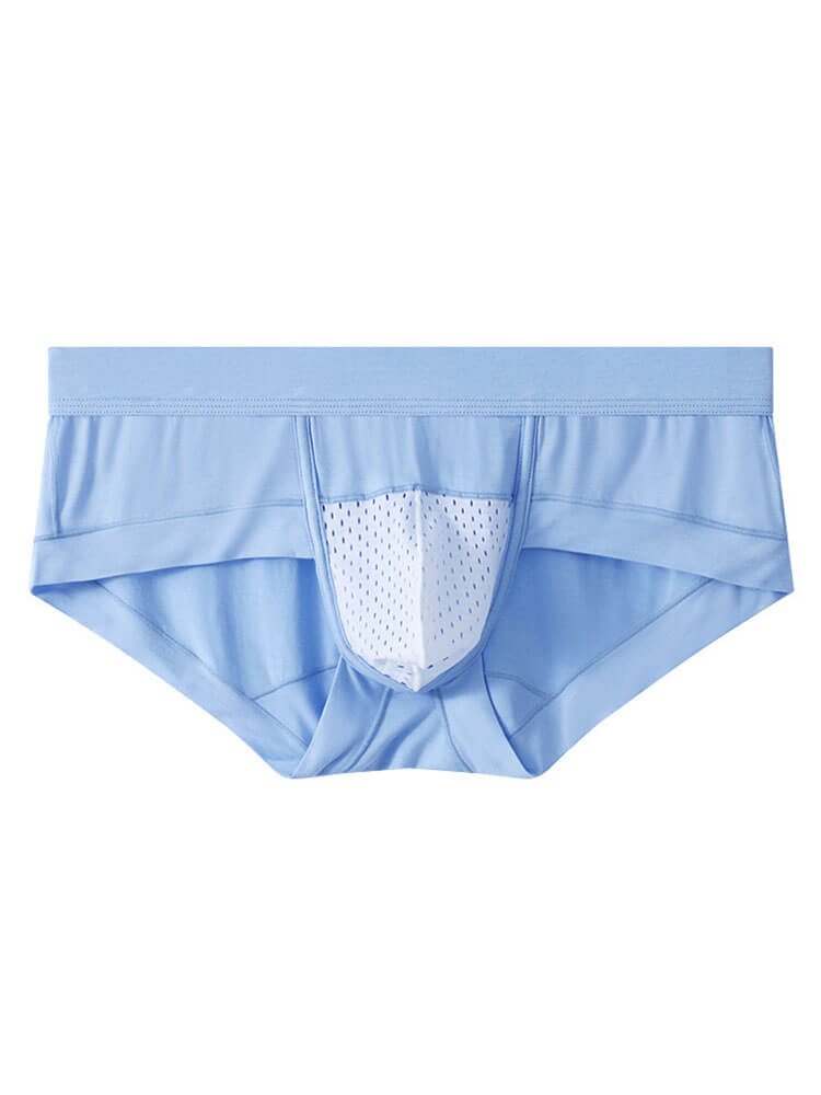 Men's Solid-Color Breathable Bamboo Fiber Briefs