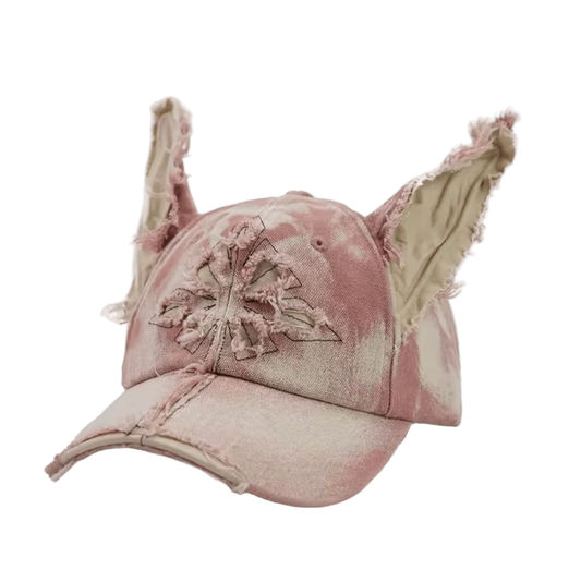 Shredded Faded Cap Sky Pink