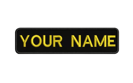 Custom Patch 10cmX2.5cm Black/Yellow