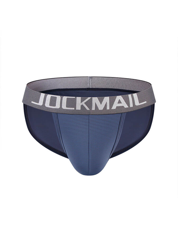 Men's Solid Color U-Convex Pouch High-Cut Briefs