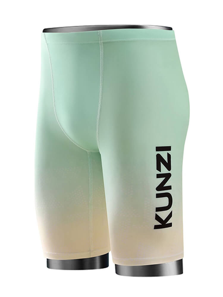 Men's Quick-Dry Ombré Mid-Length Swim Trunks