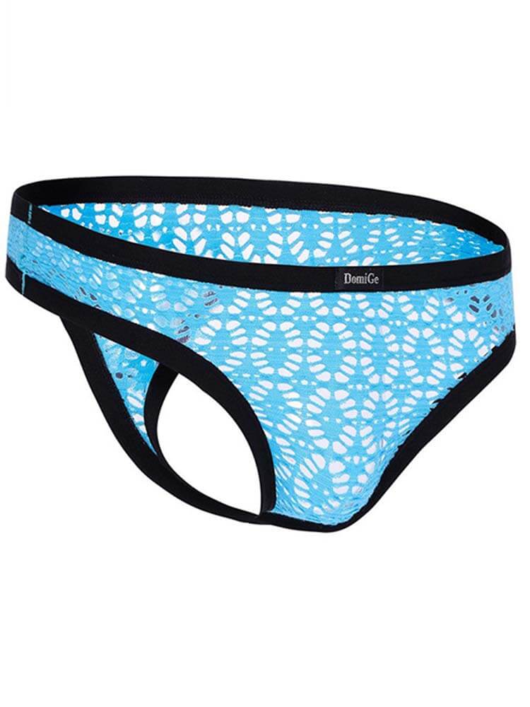 Men's Sexy Mesh Hollow-Out Low-Rise Thong