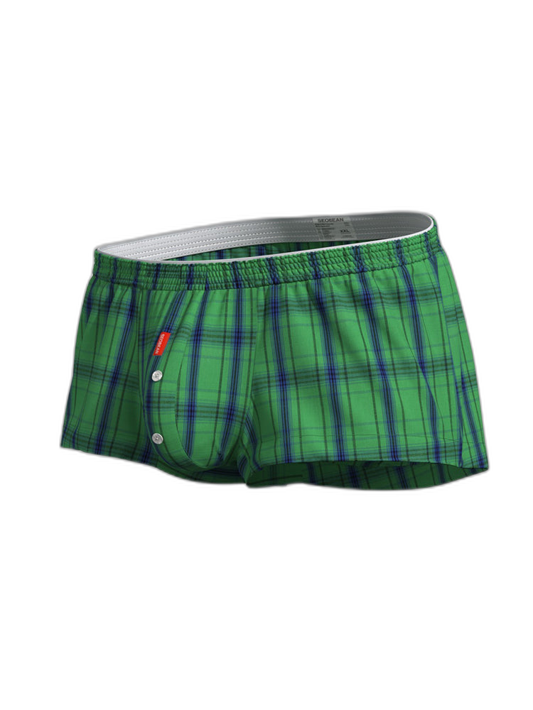 2 Pack Men's Supportive Large Pouch Odor-Resistant Antibacterial Seamless Boxer Shorts