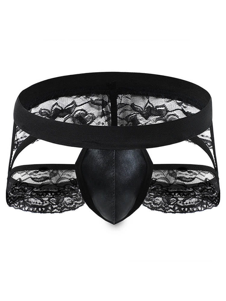 Men's Sexy Lace Translucent Hip Lifting Thong
