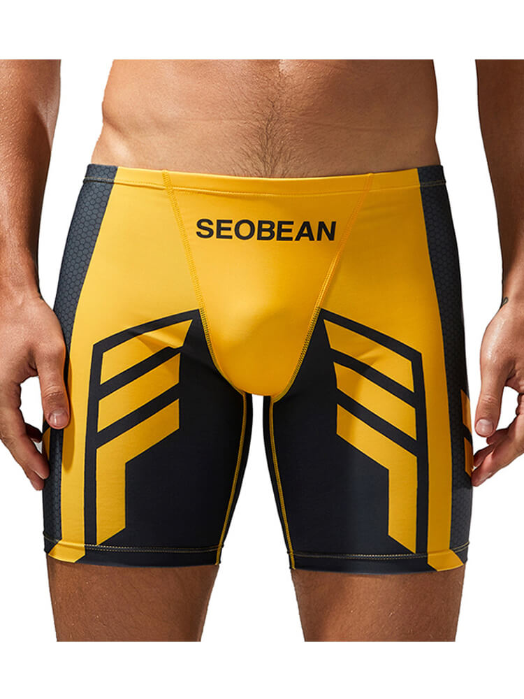 Men's Nylon Long Boxer Briefs