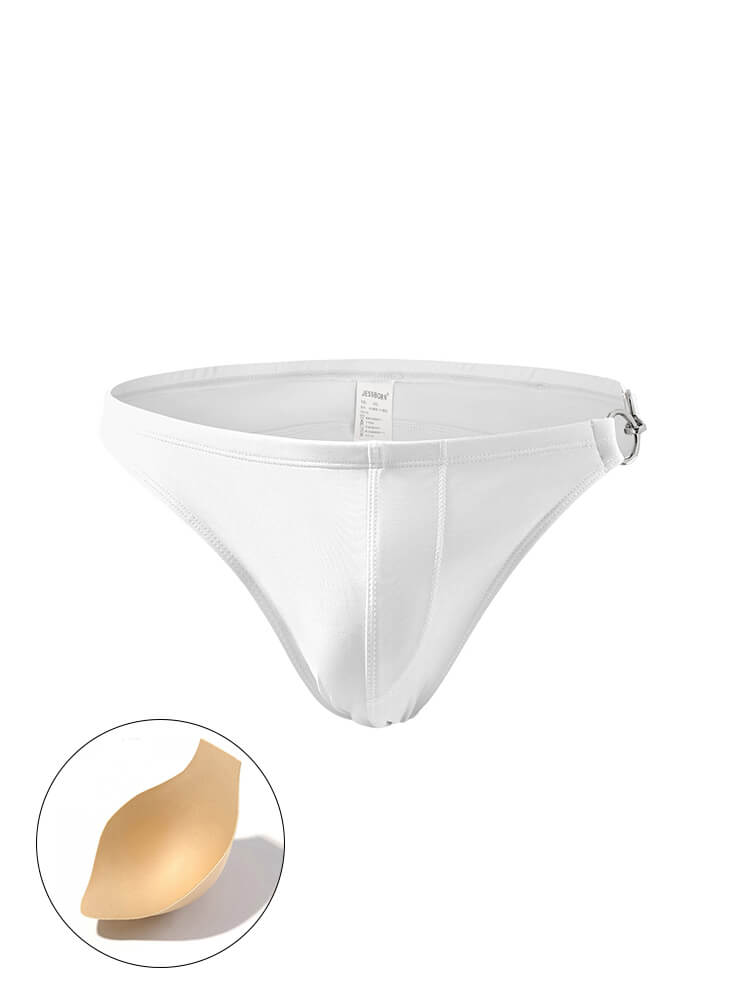 Men's Low Rise Metal Buckle Swim Bikini