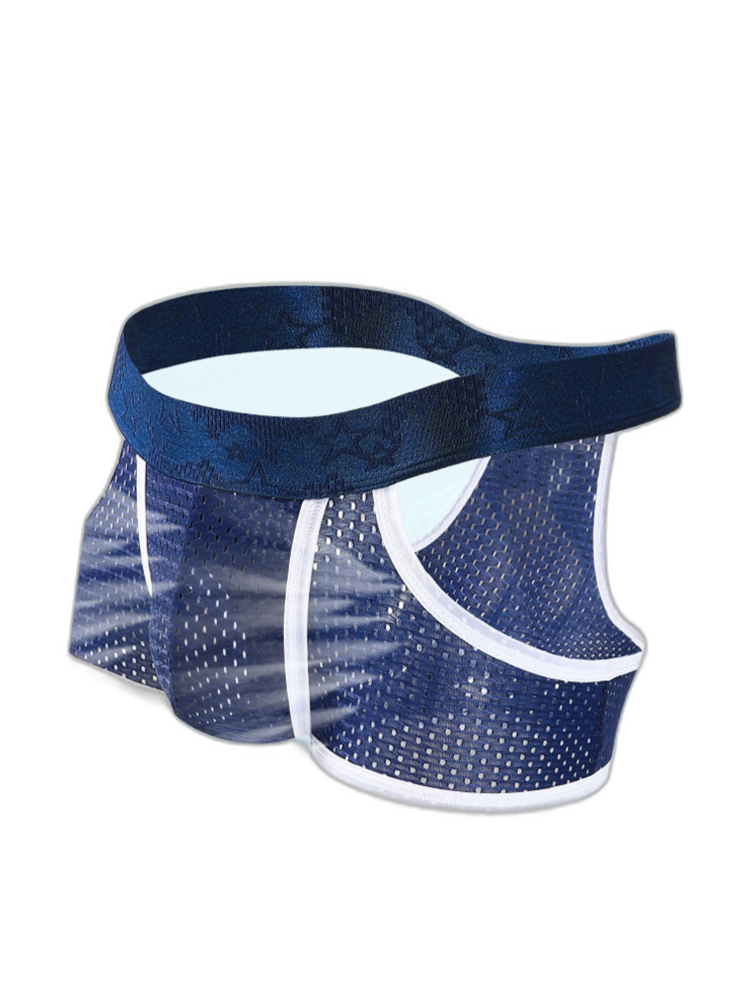 3 Pack Men's Breathable Mesh Lightweight & Airy Supportive Fit Trunks