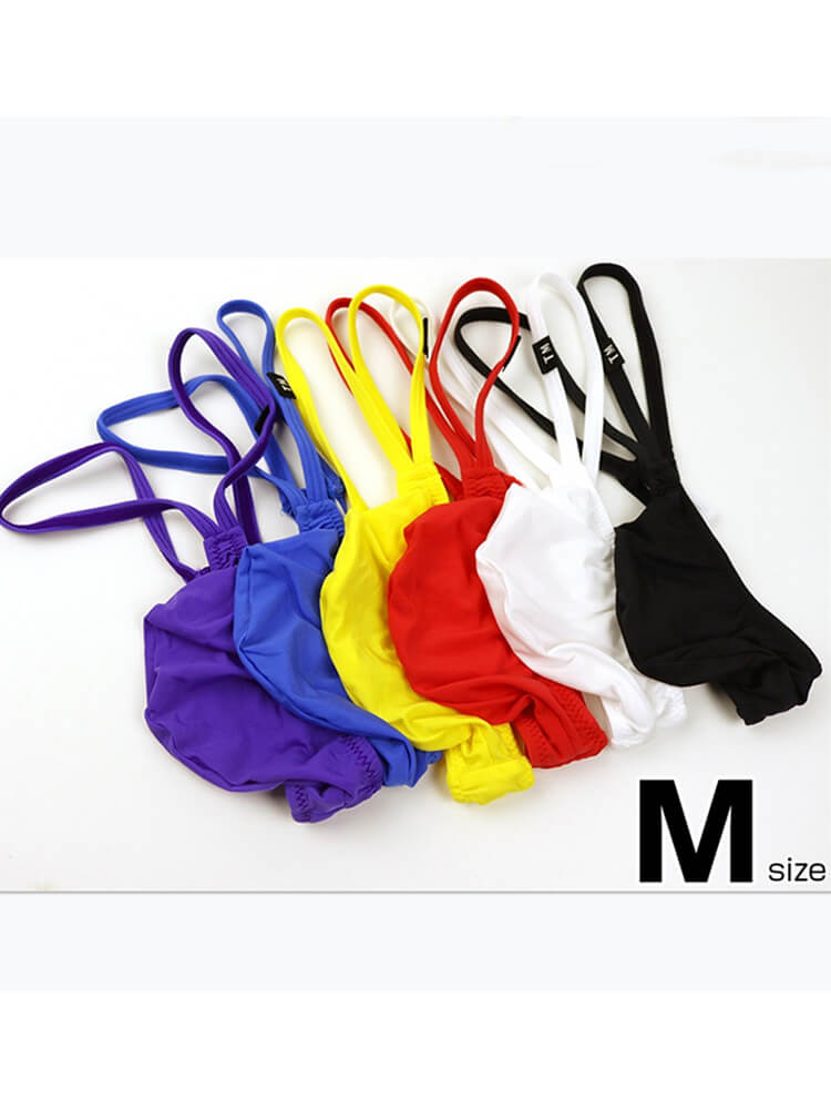 Men's Solid Low Rise Pouch String Thong