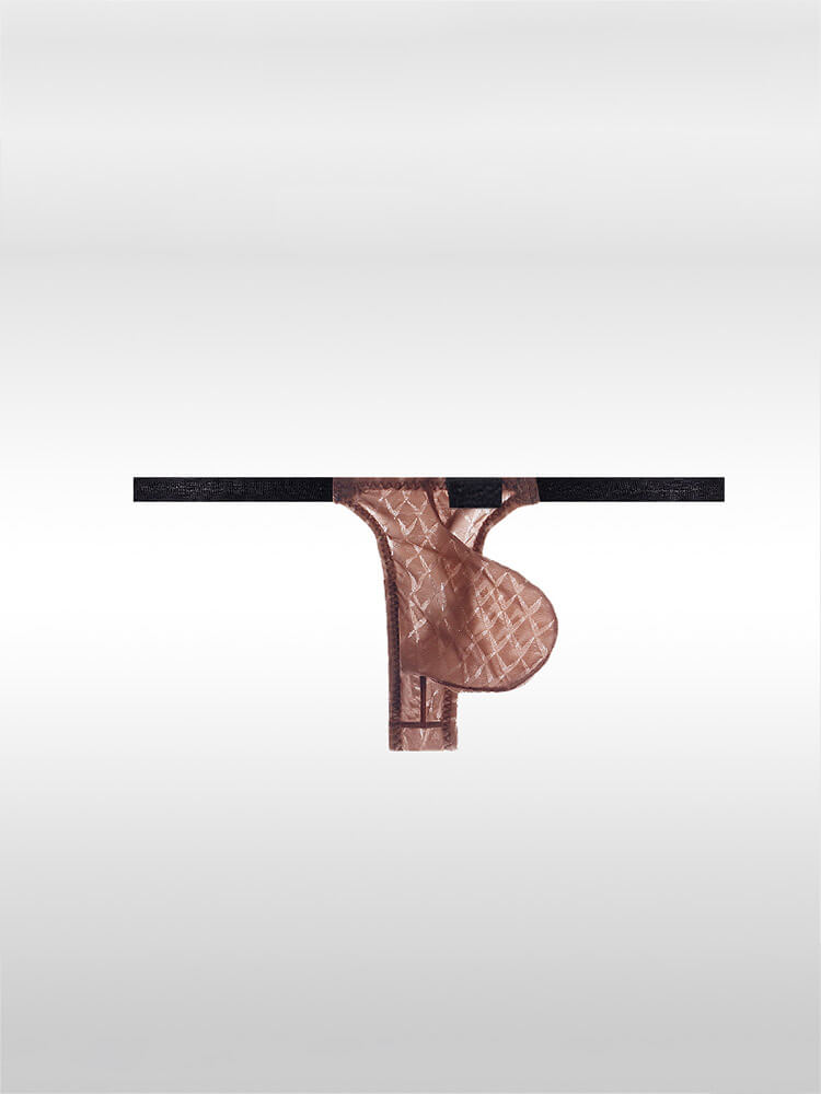 Men's Low Waist Sexy Seamless Transparent Thong
