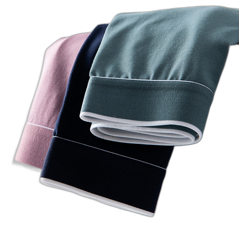4Pcs Men's Cotton Solid Mid-rise Trunks