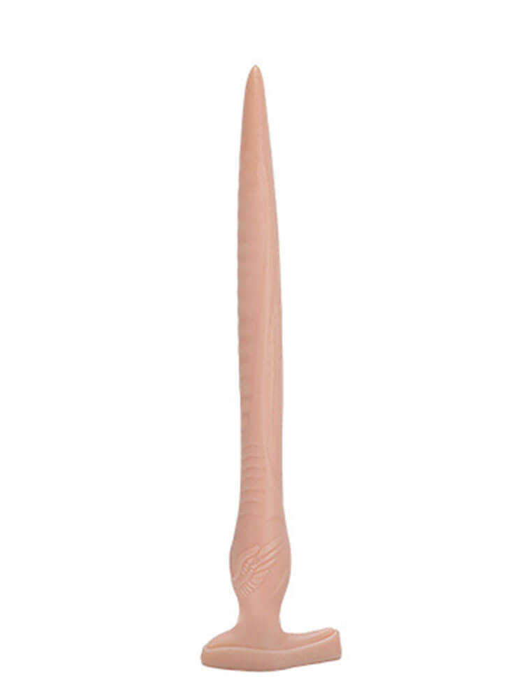 Erotic Extra Long Textured PVC Anal Plug