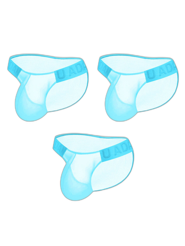 3 Pack Men's Semi-Transparent Comfortable High-Stretch Quick-Dry Bikini
