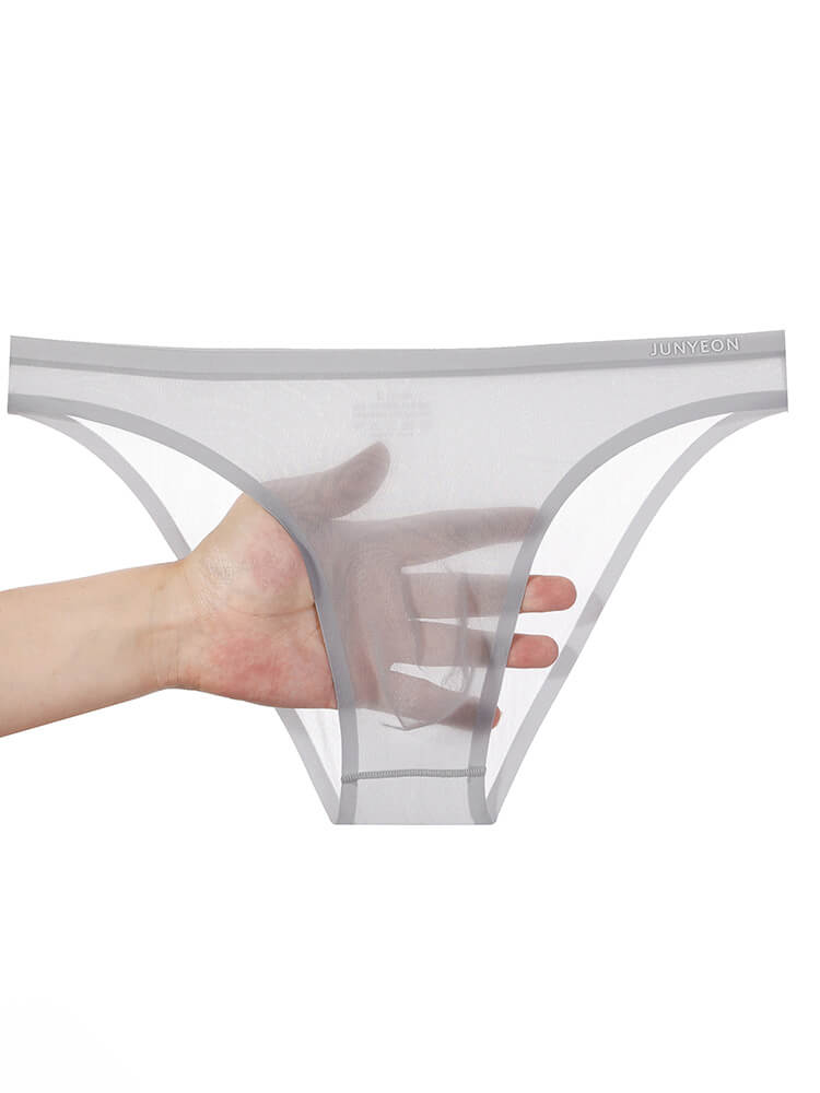 Men's Sexy Sheer Breathable Ice Silk Briefs