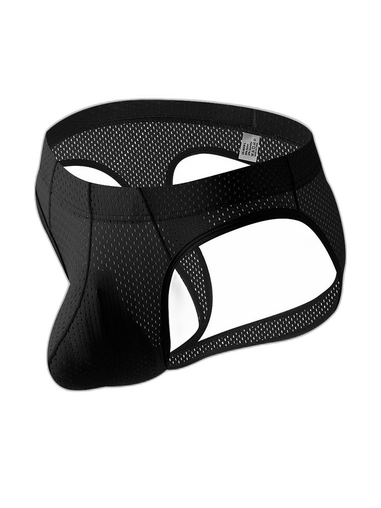 3 Pack Men's Sexy Mesh Transparent Big Pouch Jockstrap