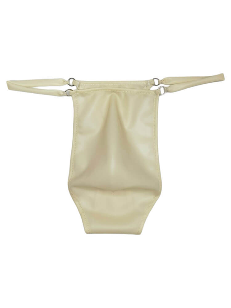 Men's Sexy Thin Straps Low-Rise Latex Thong