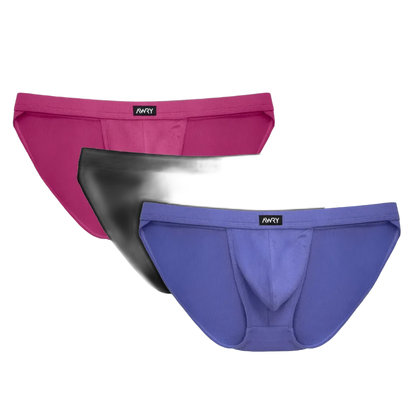 3 Pack RIBBED Tanga Briefs