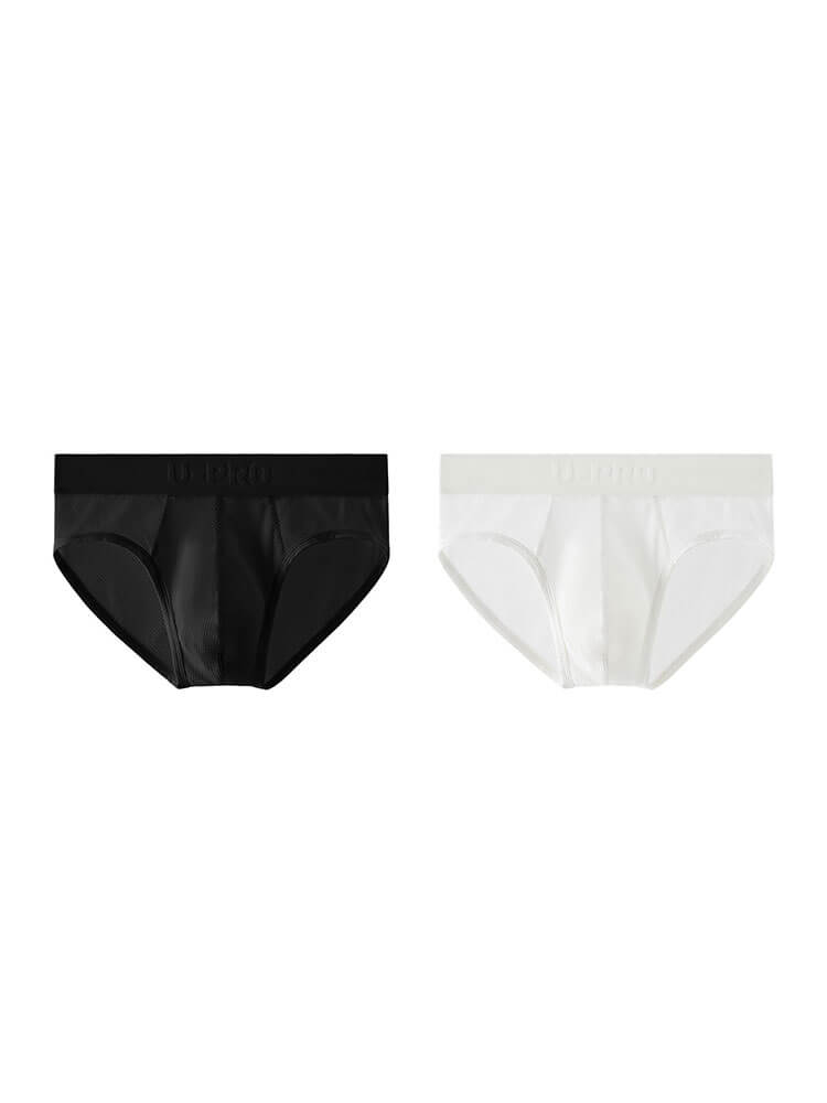 Men's Sexy Solid Color Side Mesh Breathable Briefs