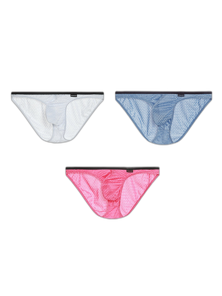 Men's Low-rise Mesh U-shaped Convex Pocket Sports Briefs