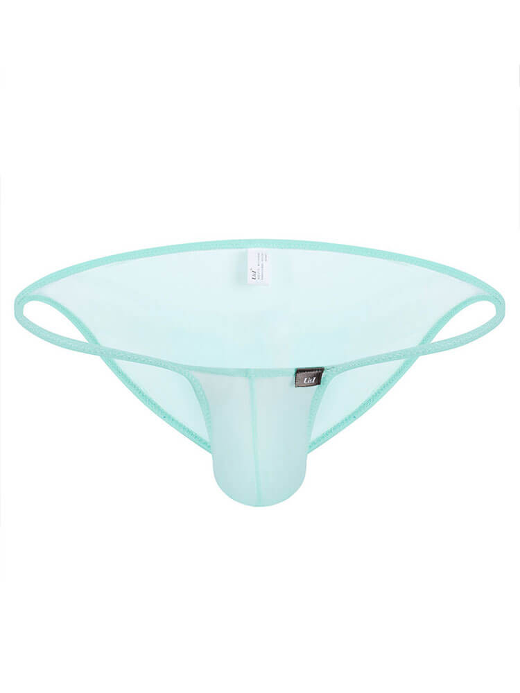 Men's Sexy Slightly Sheer Ice Silk Low-Rise Briefs