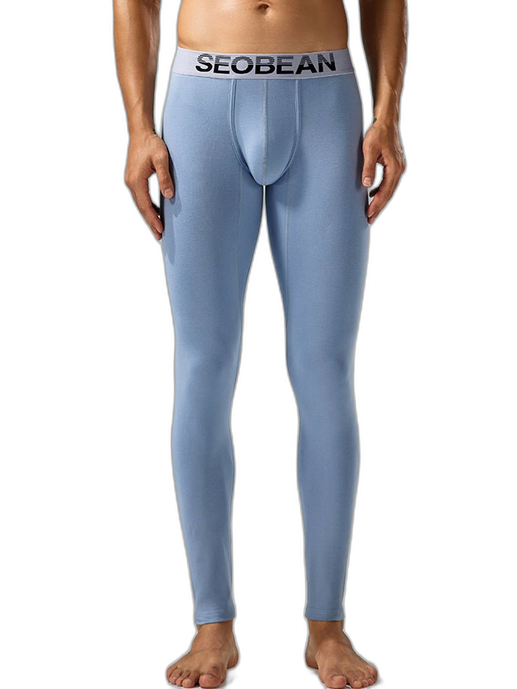 Seobean Men's Thin Autumn and Winter Essential Thermal Underwear Long Pants