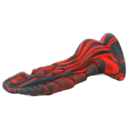 ruff GEAR Fantasy Silicone Red Swirl Dragon Dildo 7.6 Inch