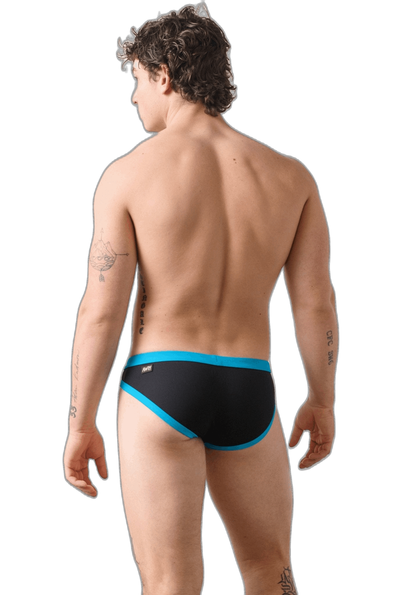 SURGE Contrast Swim Briefs - Black