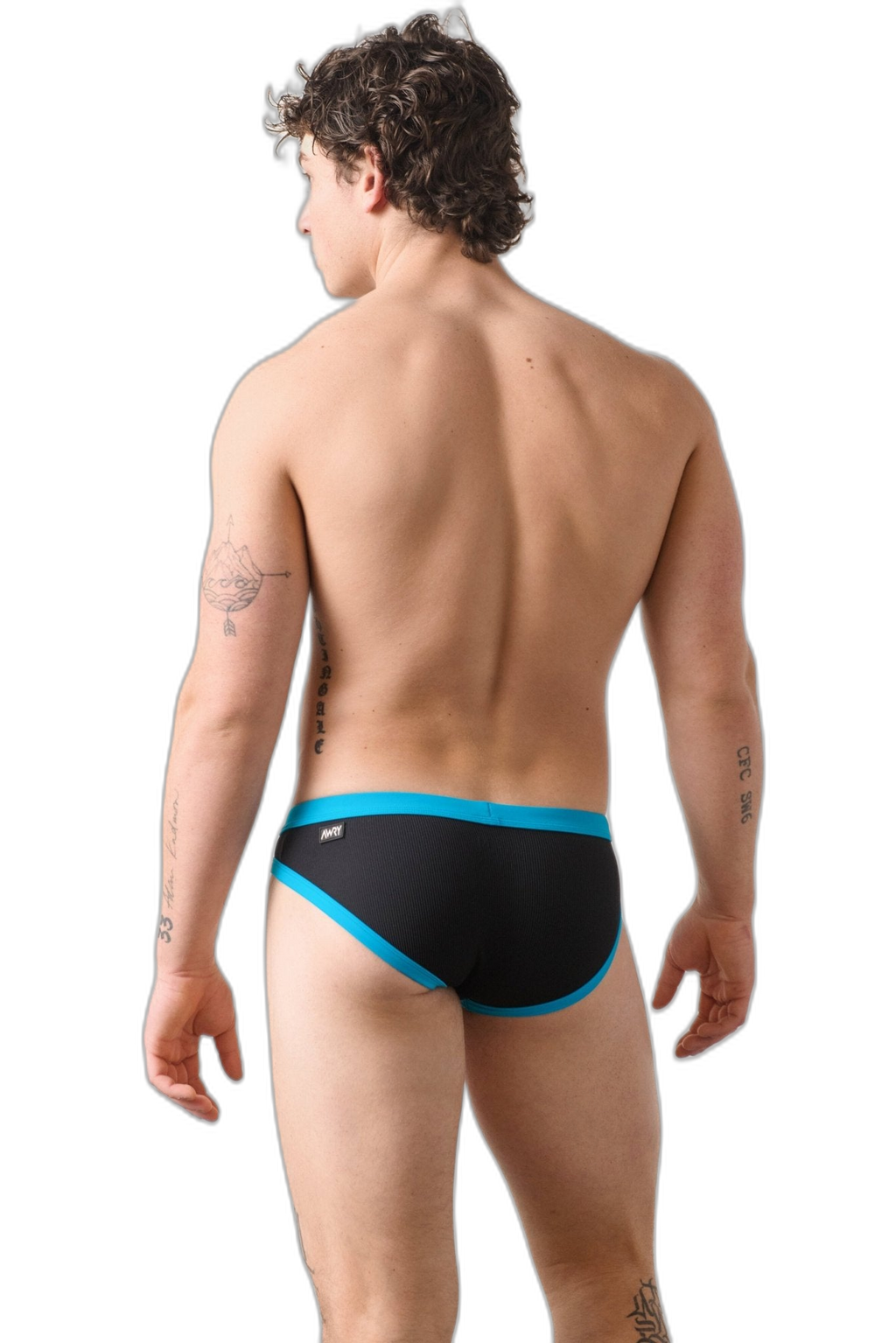 SURGE Contrast Swim Briefs - Black