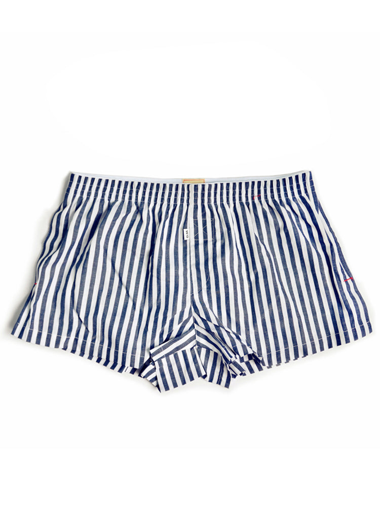 D.M Men's Fashion Low Waist Striped Cotton Home Shorts