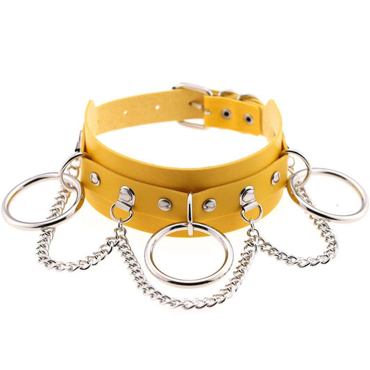 PU Leather Punk Chain Choker