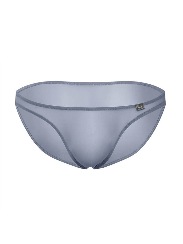 Men's Transparent Ice Silk Low-Rise Seamless Briefs
