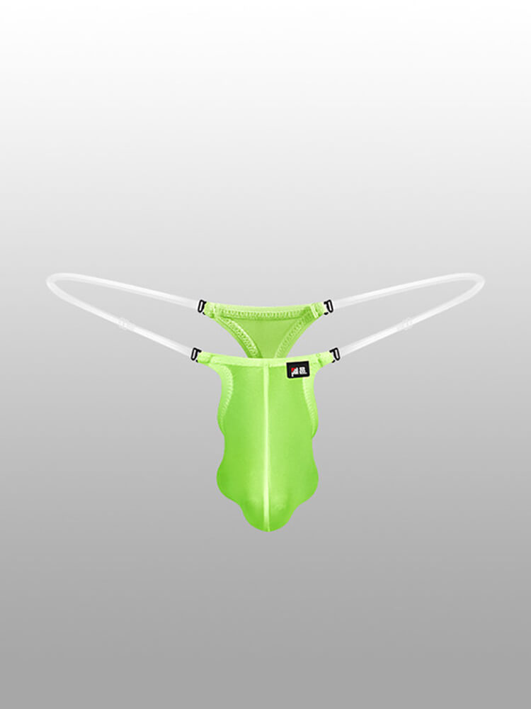 Men's Sexy Transparent Belt High Elastic Thong