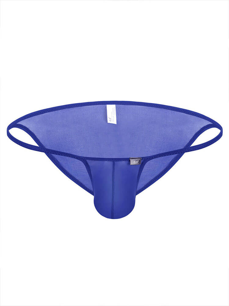 Men's Sexy Slightly Sheer Ice Silk Low-Rise Briefs
