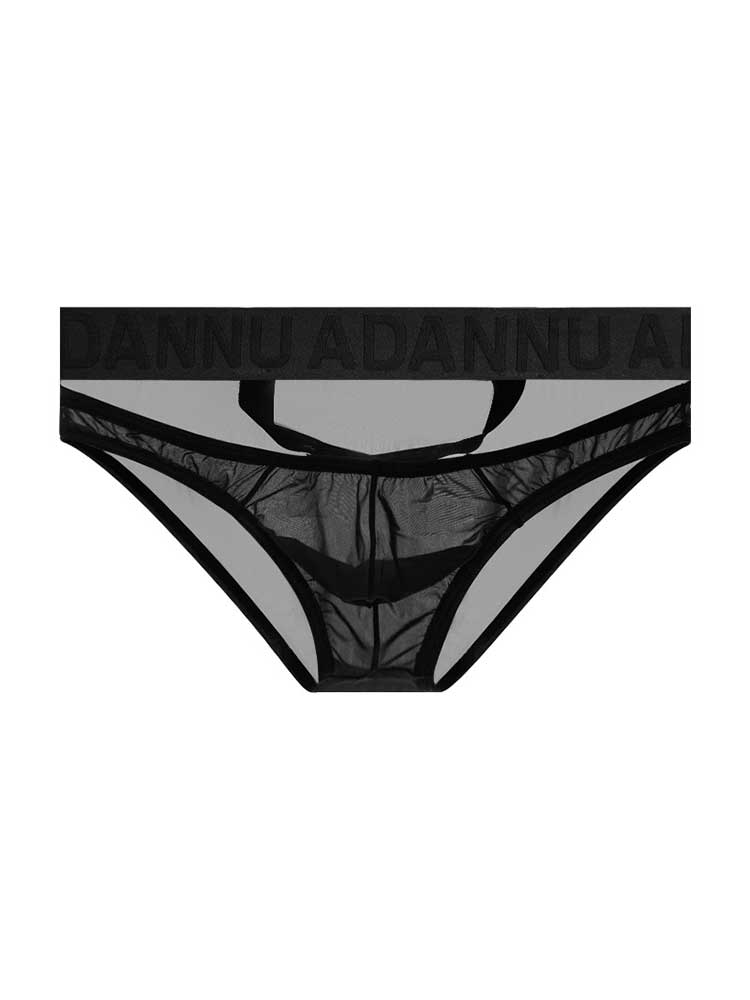 Men's Mesh Openwork Suspender Low-Rise Briefs