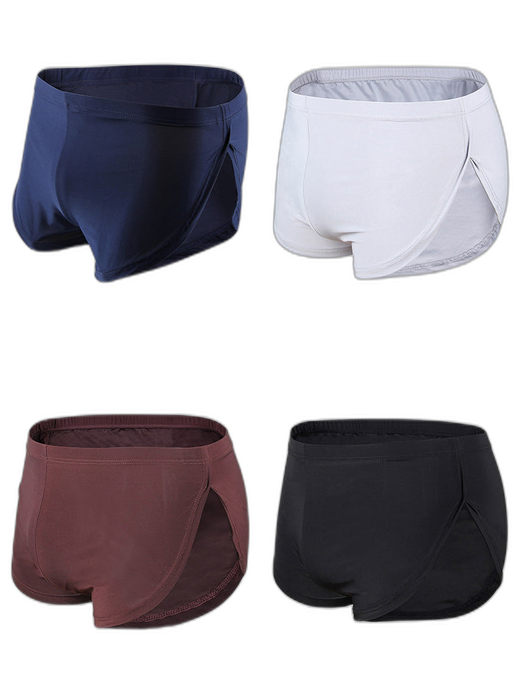 4 Pack Men’s Sexy High Vent Boxer Shorts