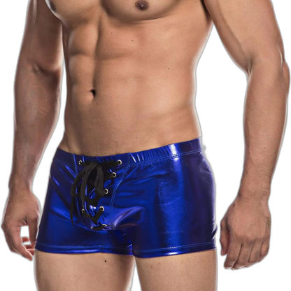 Super Booty Drawstring PU Leather Boxers
