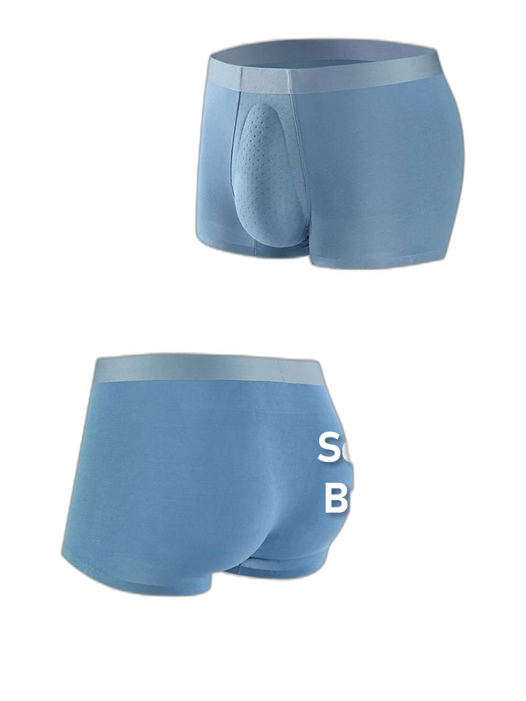 Men's Seamless Trunks with Organic Latex Support Cup