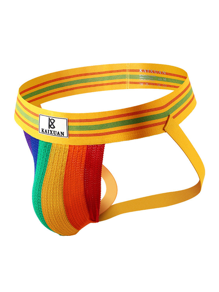 U Convex Pocket Rainbow Sexy Jockstrap